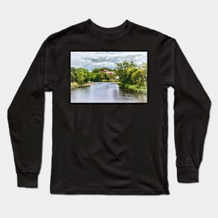 The River Derwent At Cockermouth Long Sleeve T-Shirt